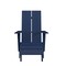 Merrick Lane Piedmont Adirondack Modern Slatted Back Patio Chair With Accompanying Foot Ottoman